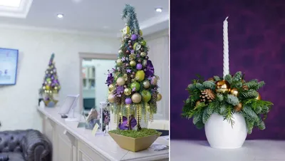 Новогодний декор офиса КТ ГРУППА КРОНШТАДТ / Портфолио / SUARE decorations