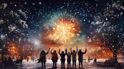 Новогодний Ставрополь с высоты, …» — создано в Шедевруме