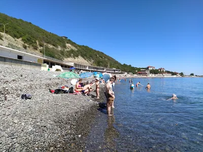 Фото: Пляж, пляж, Краснодарский край, городской округ Новороссийск, село Широкая  Балка — Яндекс Карты