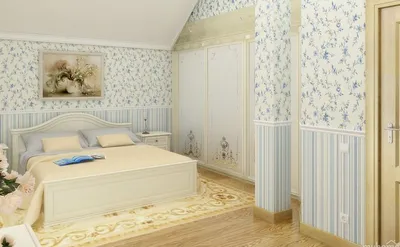 Где применяются обои в мелкий цветочек