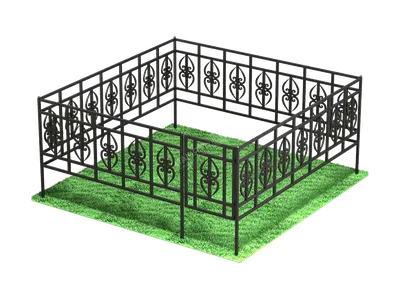 Металлическая оградка для кладбища 3x2.5 м - купить с доставкой по выгодным  ценам в интернет-магазине OZON (941937453)