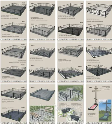 Фотогалерея сварных оградок для кладбища 2024 | Сварные оградки для могил  фото и цены
