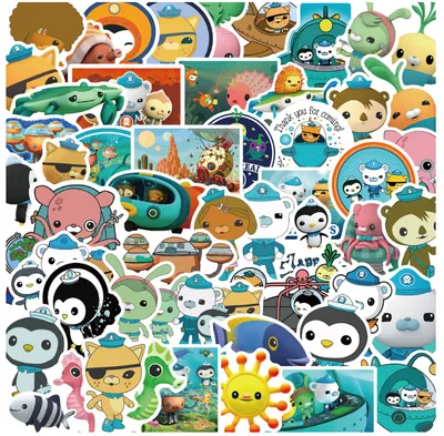 Картинка для торта \"Октонавты (The Octonauts)\" - PT104668 печать на  сахарной пищевой бумаге