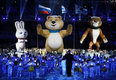 Олимпиада Сочи 2014 талисман заяц Мягкая игрушка маскот талисман