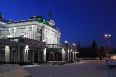 Омск, город новогодний, зима, красота…» — создано в Шедевруме