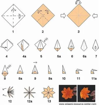 Оригами забавная лиса, схема для начинающих