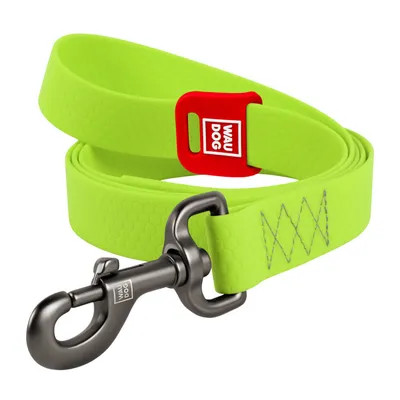 Поводок WAUDOG Waterproof, водостойкий, салатовый