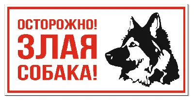 Табличка \"Злая собака\" ПВХ 200х100 мм купить недорого в интернет-магазине  столярных изделий и дверей Бауцентр