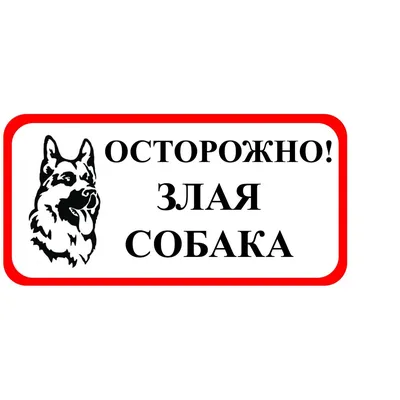 Табличка Осторожно злая собака 20х20см ПВХ - купить в интернет-магазине  OZON по выгодной цене (298061112)