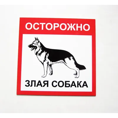 Табличка \"Осторожно злая собака, добрая овчарка\" 200*200мм., 20 см, 20 см -  купить в интернет-магазине OZON по выгодной цене (339669020)