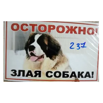 DANGER DOG осторожно злая собака Табличка, Алабай