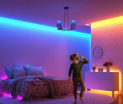 Освещение в детской: трековые и точечные светильники, ночники и способы их  размещения в комнате