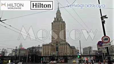 Stalinist architecture, hotel Leningradskaya, presently Hilton Moscow  Leningradskaya, built in 1949-1954, landmark: Moscow, Russia - 26 May, 2021  Stock Photo - Alamy