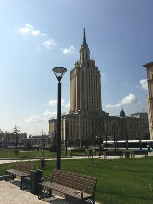 View of the Hilton Moscow Leningradskaya Hotel Stock Photo - Image of  stalin, russian: 240789904