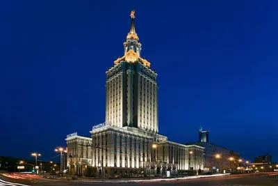 Moscow, Russia. Hilton Moscow Leningradskaya Hotel Stock Photo - Alamy