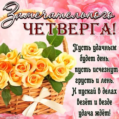 УДАЧНОГО ВАМ ЧЕТВЕРГА! ☀️ С добрым утром! ☀️ Хорошего дня! | Поздравления  от души | Дзен