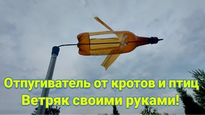 Отпугиватель кротов и птиц из пластиковой бутылки. Ветряк своими руками. |  Дельные советы | Дзен