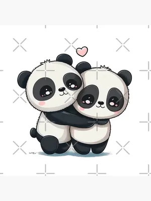 Cute panda abstract art aesthetic modern Vector Image