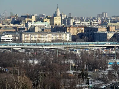 Фото \"Панорама Москвы. Вид на Красную площадь\", 1973 год, г. Москва -  История России в фотографиях