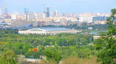 Панорама майского заката над столицей с улицы Сергия Радонежского. Фотограф  Николай Сапронов