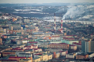 Фото: Панорама: Вечерний Мурманск. Фотограф путешественник Николай  Хлабыстин. Панорама. Фотосайт Расфокус.ру