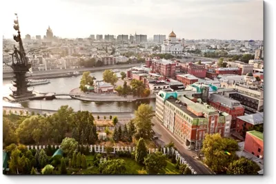 Панорама Москвы на закате летом Редакционное Фотография - изображение  насчитывающей русско, прописно: 194392042