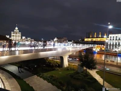 Строительство уникального «Парящего моста» в парке «Зарядье» г. Москва