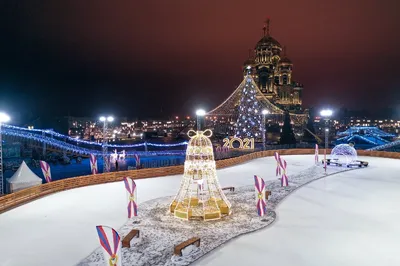 Новогоднее оформления парка \"Патриот\"