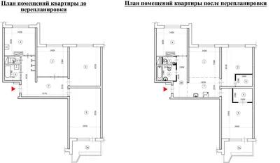 Перенос кухни в зону коридора перепланировка