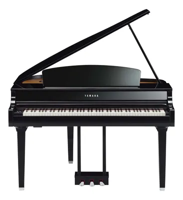 Realistic black grand piano, musical instrument. 3d rendering. PNG icon on  transparent background. 13442267 PNG