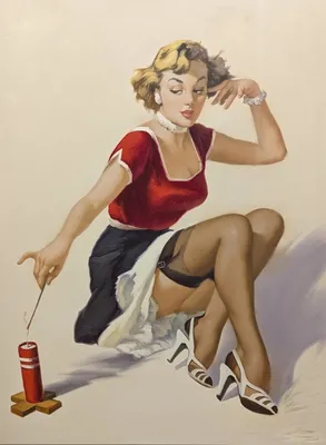 Pin Up Girl Art Print by Terri Meredith - Fine Art America