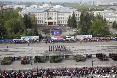 Омск. Стрелка и Театральная площадь