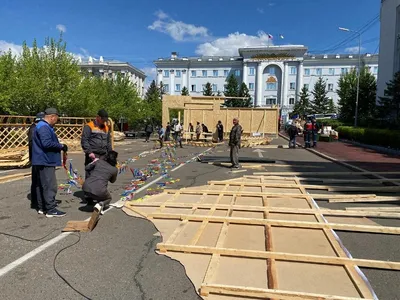 Город Улан-Удэ, площадь советов, в…» — создано в Шедевруме