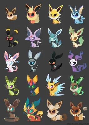 Покемоны | Pokemon fusion art, Pokemon eevee evolutions, Pokemon