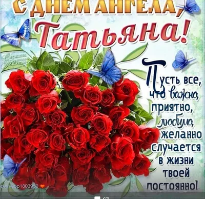 Красивое Поздравление С днем Татьяны💐Музыкальная открытка с Татьянины... |  TikTok