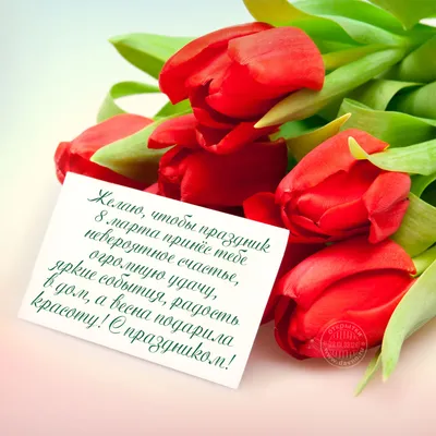 Милые Дамы, поздравляем Вас с 8 марта! - типография «Аксиос-Принт»