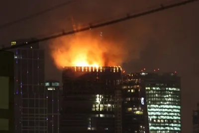 В башне «Москва-Сити» начался пожар - Мослента