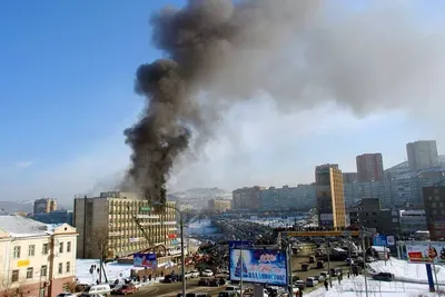 Пожар в отделении Сбербанка во Владивостоке - Новости