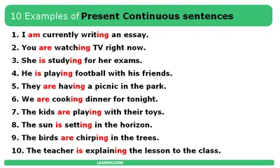 Present Continuous Tense - My English Path