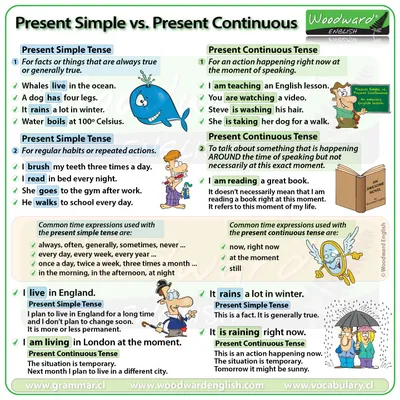 Present Tense - Simple or Continuous Task Cards : Choose the verb tense |  Made By Teachers