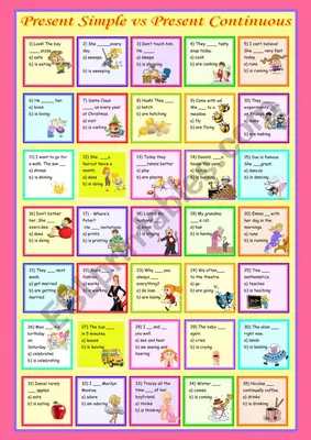 Present Simple or Present Continuous - ESL worksheet by Elyadiva