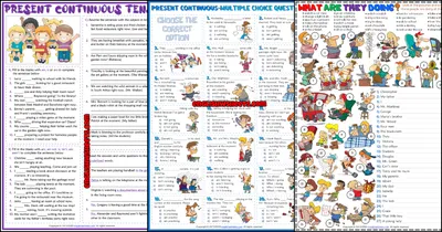 PRESENT CONTINUOUS/SIMPLE ESL EFL printable worksheet activities | Made By  Teachers