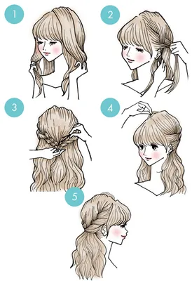 20 уроков быстрых причесок в рисунках | Hairstyle Steps l Сайт о прическах