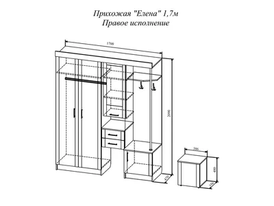 Прихожая Елена 1,3м | Цена 16 480 руб. Купить в Екатеринбурге 🏠  Интернет-магазин «Мебель для дома»