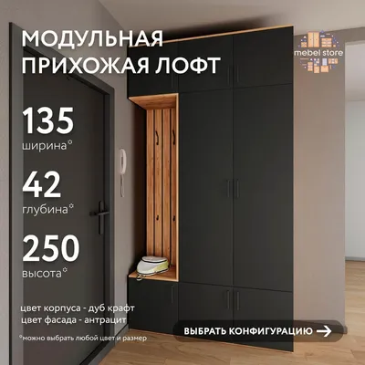 Прихожая Лофт-5 купить в Москве по цене 28 540 ₽руб., доставка по всей  России | Интернет-магазин STOLLINE 5500100030188