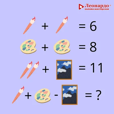 Примеры по математике в картинках для дошкольников.
