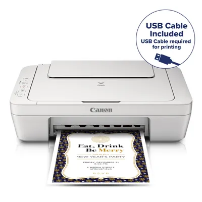 Canon PIXMA MG2522 Wired All-in-One Color Inkjet Printer [USB Cable  Included], White - Walmart.com