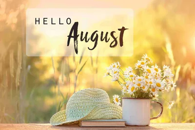 August 2022 - Hello August Desktop Calendar- Free August Wallpaper