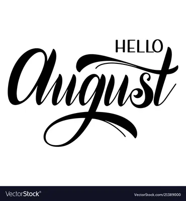 Hello August greeting on ocean sunset background.Summer concept. Selective  focus. Stock Photo | Adobe Stock