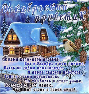 Картинки Декабрьский Приветик (54 открытки)